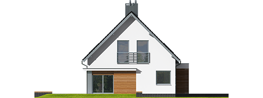 Lars G1 A - Projekty domów ARCHIPELAG - Lars G1 (wersja A) - elewacja lewa