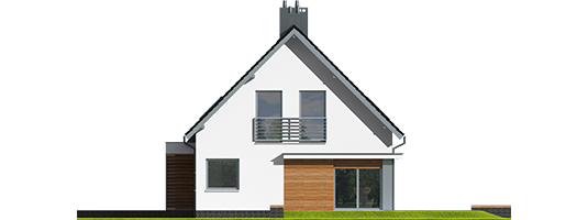 Lars G1 A - Projekty domów ARCHIPELAG - Lars G1 (wersja A) - elewacja lewa