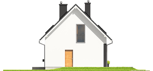 E2 ECONOMIC B - Projekt domu E2 ECONOMIC (wersja B) - elewacja lewa