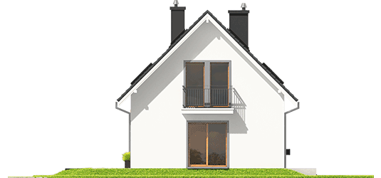 E2 ECONOMIC B - Projekt domu E2 ECONOMIC (wersja B) - elewacja prawa