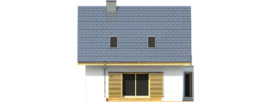 Serene - Projekt domu Syrenka - elewacja tylna