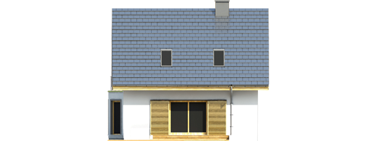 Serene - Projekt domu Syrenka - elewacja tylna