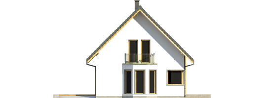 Serene - Projekt domu Syrenka - elewacja lewa