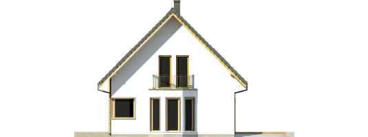 Serene - Projekt domu Syrenka - elewacja lewa