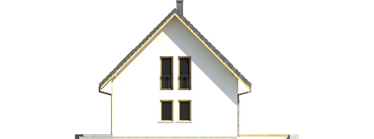 Serene - Projekt domu Syrenka - elewacja prawa