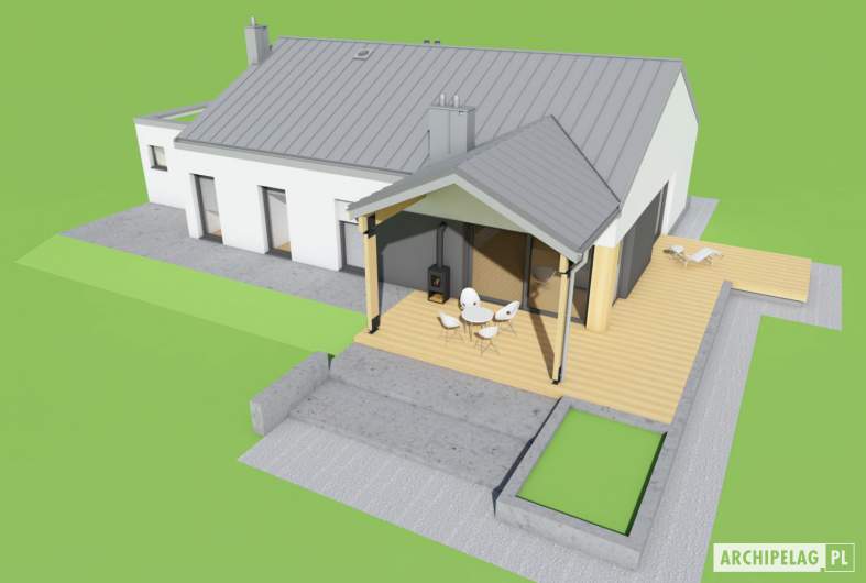 Projekt domu Mini 4 w. III G1 - widok z góry