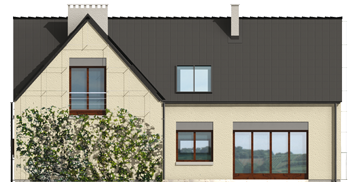 Stan G1 - Projekt domu Stanisław G1 - elewacja tylna