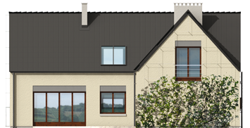 Stan G1 - Projekt domu Stanisław G1 - elewacja tylna