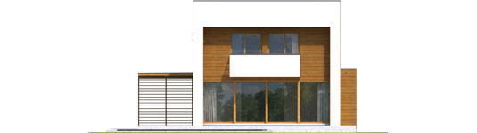 EX 5 G1 Soft - Projekt domu EX 5 G1 soft - elewacja tylna