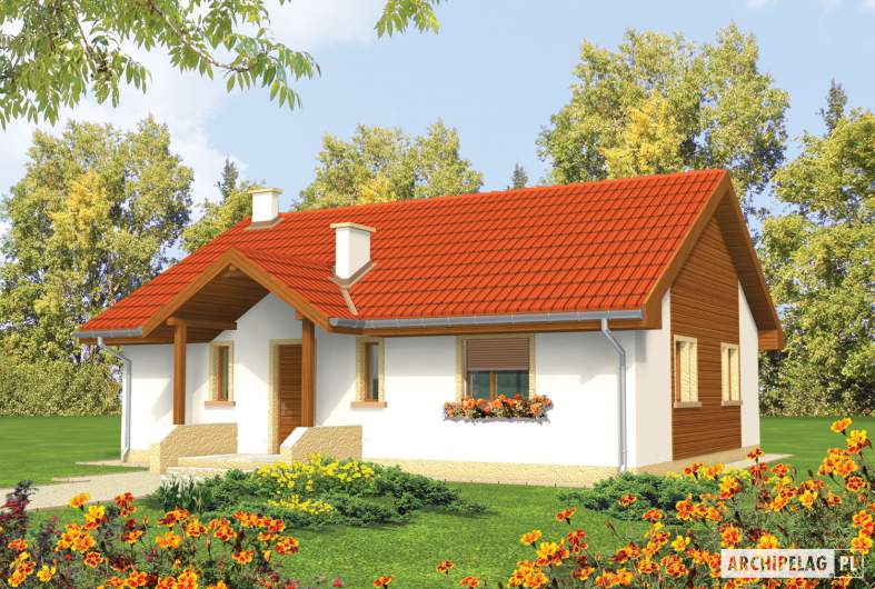 Projekt domu Joachim - wizualizacja frontowa