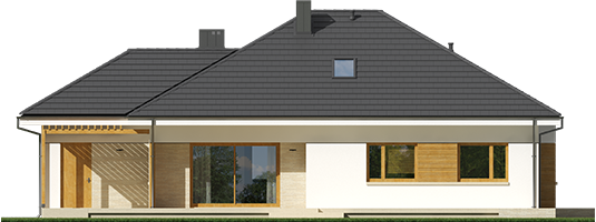 Flow III G1 - Projekt domu Flo III G1 - elewacja tylna