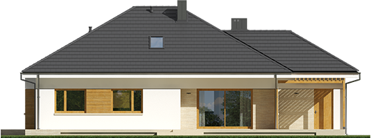 Flow III G1 - Projekt domu Flo III G1 - elewacja tylna