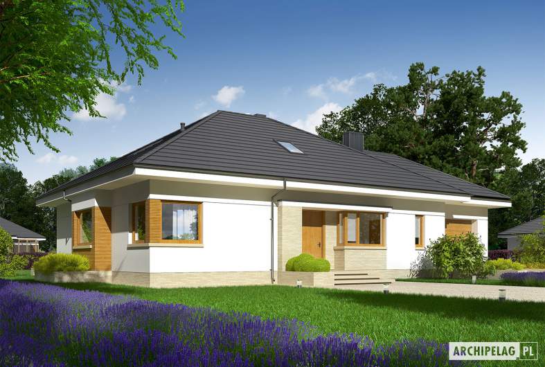 Projekt domu Flo III G1 - wizualizacja frontowa