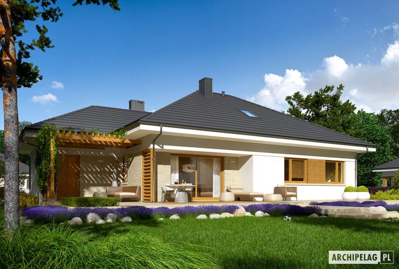 Projekt domu Flo III G1 - wizualizacja ogrodowa