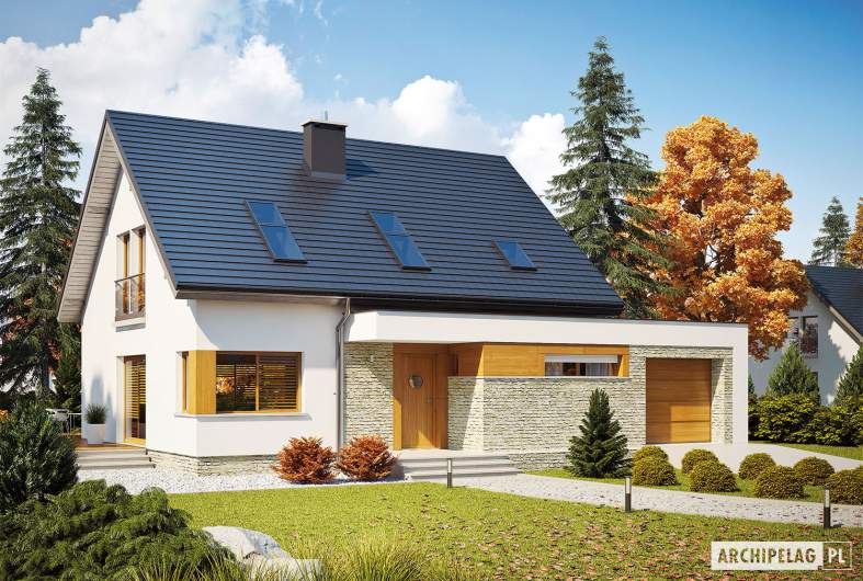 Projekt domu Santiago G1 ENERGO PLUS - wizualizacja frontowa