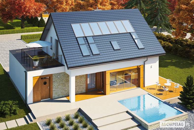 Projekt domu Santiago G1 ENERGO PLUS - widok z góry