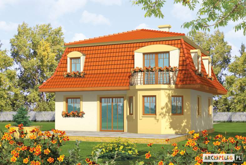 Projekt domu Agata - wizualizacja ogrodowa