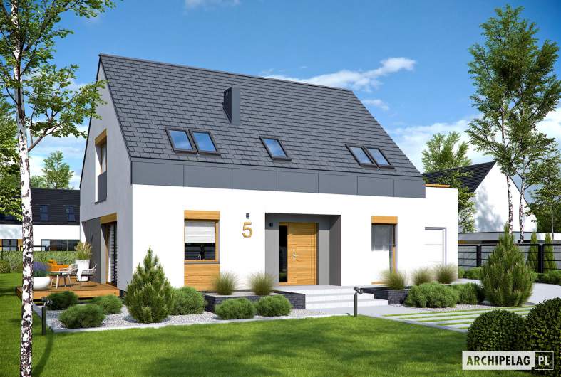 Projekt domu Sam G1 - Projekty domów ARCHIPELAG - Sam G1 - wizualizacja frontowa