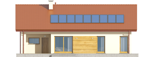 Edwin G1 ENERGO - Projekt domu Edwin G1 ENERGO - elewacja tylna