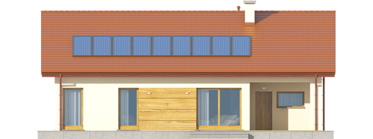 Edwin G1 ENERGO - Projekt domu Edwin G1 ENERGO - elewacja tylna