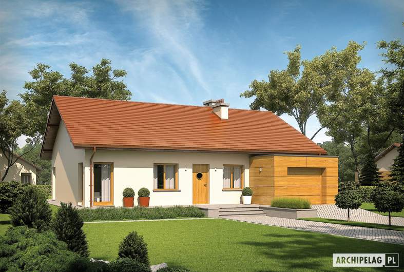 Projekt domu Edwin G1 ENERGO - wizualizacja frontowa
