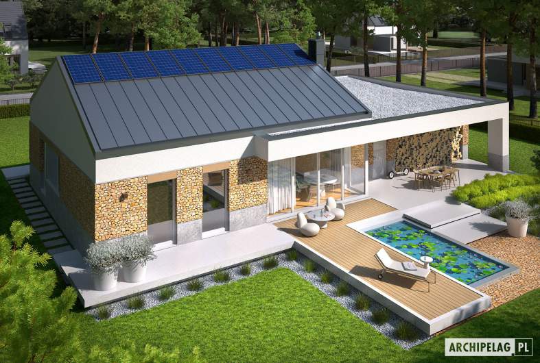 Projekt domu EX 11 G2 (wersja A) soft - widok z góry