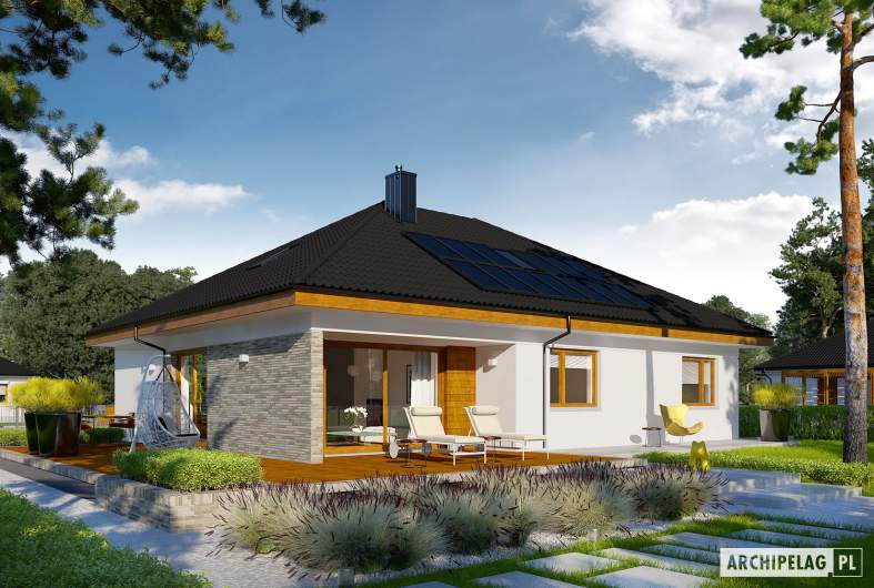 Projekt domu Astrid (mała) II G2 ENERGO PLUS - wizualizacja ogrodowa