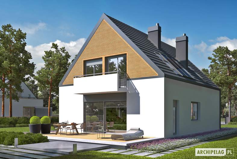 Projekt domu Noel G1 ENERGO - wizualizacja ogrodowa