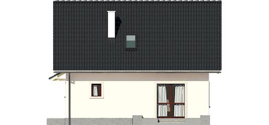 Celine - Projekt domu Celinka - elewacja tylna