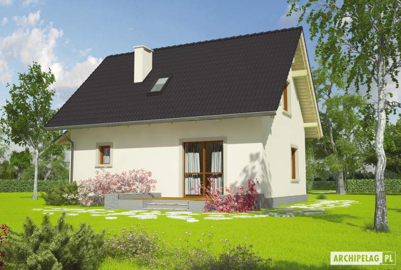 Projekt domu Celinka - wizualizacja ogrodowa