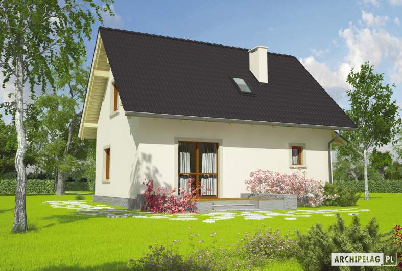 Projekt domu Celinka - wizualizacja ogrodowa