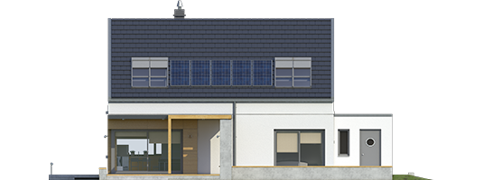 Edgar II G2 ENERGO - Projekt domu Edgar II G2 ENERGO - elewacja tylna