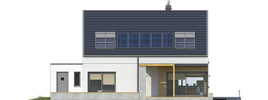 Edgar II G2 ENERGO - Projekt domu Edgar II G2 ENERGO - elewacja tylna