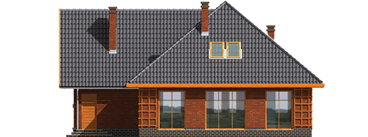 Ilona G1 - Projekt domu Ilona G1 - elewacja tylna