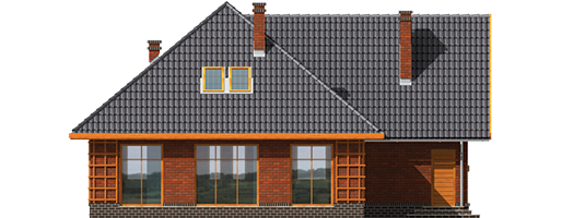 Ilona G1 - Projekt domu Ilona G1 - elewacja tylna