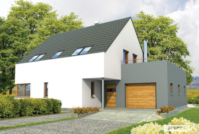 Projekt domu Igor G1 - wizualizacja frontowa