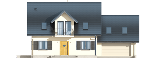 Marise II G2 ENERGO - Projekty domów ARCHIPELAG - Marisa II G2 ENERGO - elewacja frontowa