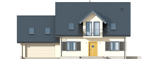 Marise II G2 ENERGO - Projekty domów ARCHIPELAG - Marisa II G2 ENERGO - elewacja frontowa