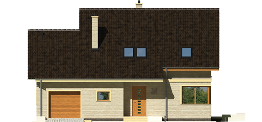 Justin III G1 - Projekt domu Jurek III G1 - elewacja frontowa
