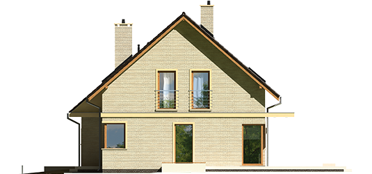 Justin III G1 - Projekt domu Jurek III G1 - elewacja prawa