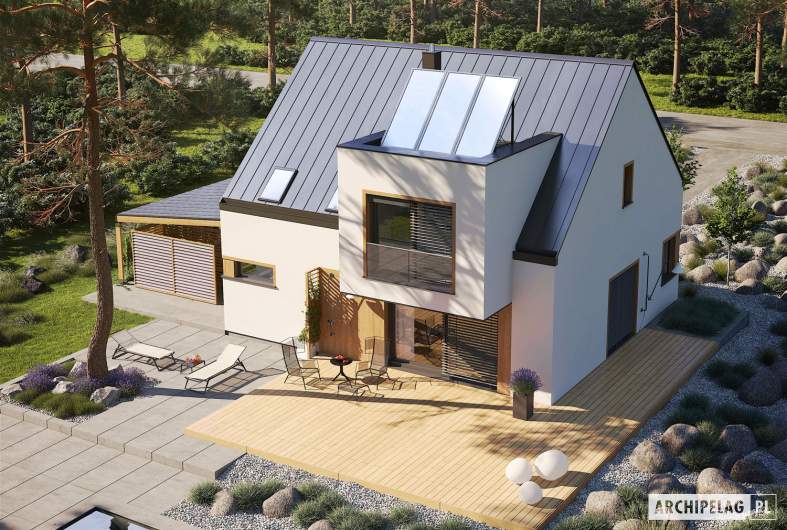Projekt domu Neli W2 ENERGO PLUS - widok z góry