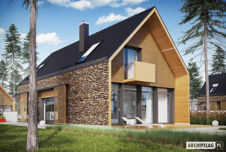 Projekt domu EX 15 II soft - wizualizacja ogrodowa