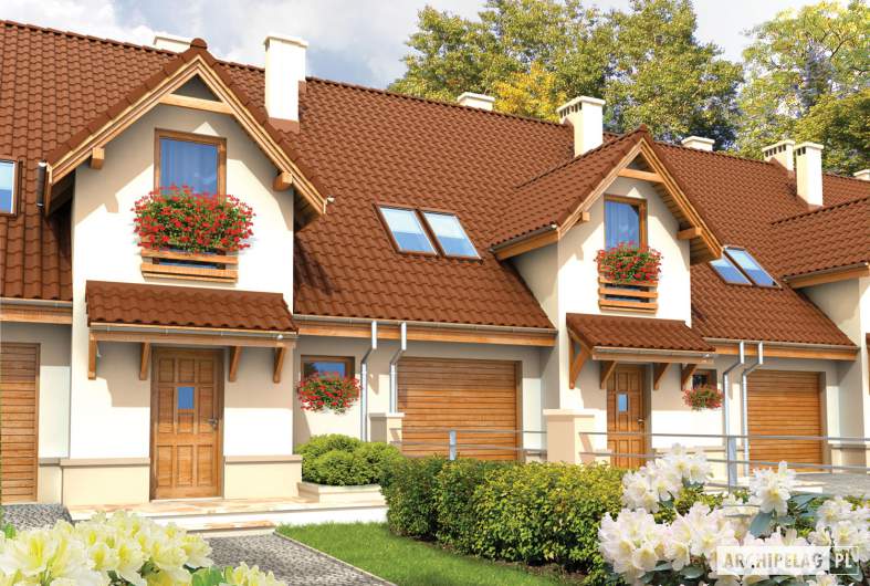 Projekt domu Sambor G1 - wizualizacja frontowa