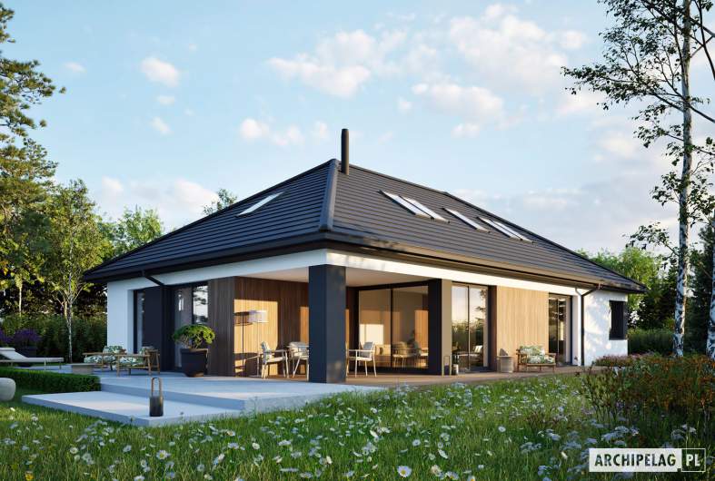 Projekt domu Daniel XI G2 ENEROG PLUS - wizualizacja ogrodowa