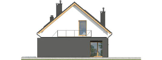 E14 G1 ECONOMIC - Projekt domu E14 G1 ECONOMIC - elewacja lewa