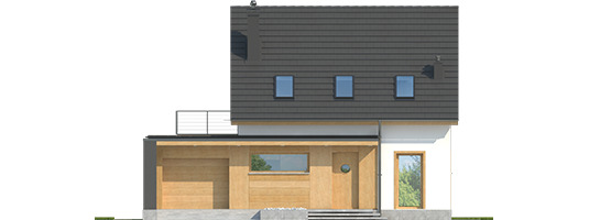 E14 G1 ECONOMIC - Projekt domu E14 G1 ECONOMIC - elewacja frontowa