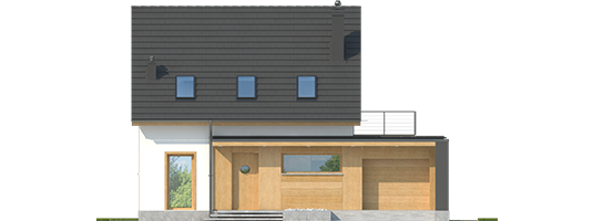 E14 G1 ECONOMIC - Projekt domu E14 G1 ECONOMIC - elewacja frontowa