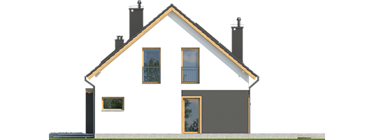 E14 G1 ECONOMIC - Projekt domu E14 G1 ECONOMIC - elewacja prawa