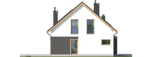 E14 G1 ECONOMIC - Projekt domu E14 G1 ECONOMIC - elewacja prawa