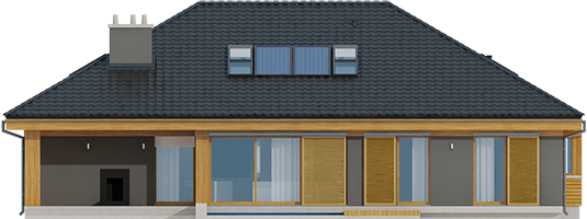 Gabriel G1 ENERGO - Projekt domu Gabriel G1 MULTI-COMFORT - elewacja tylna